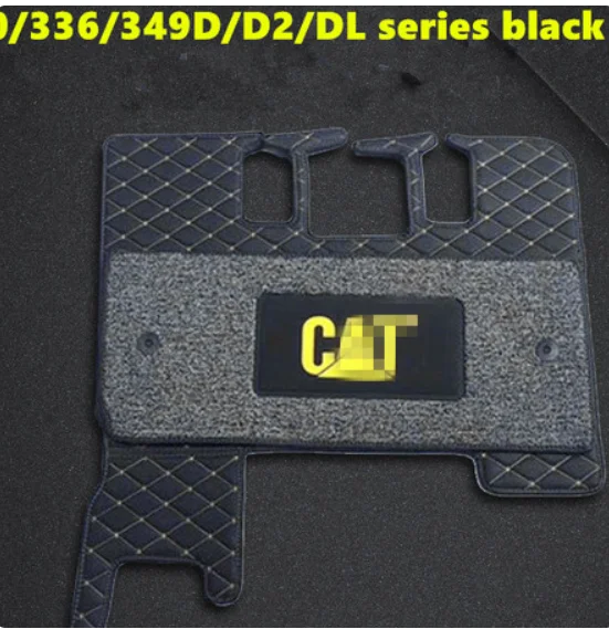 For excavator CAT 312 320 324 313 329 330 336B D2 cab foot pads double-layer quality floor rubber foot pedal leather floor mat  