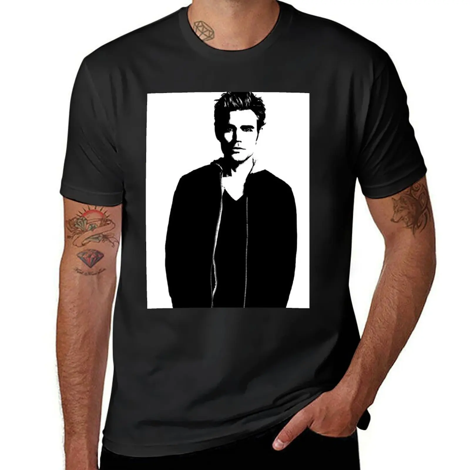 Paul Wesley Felt T-Shirt customs for a boy sweat shirts, men