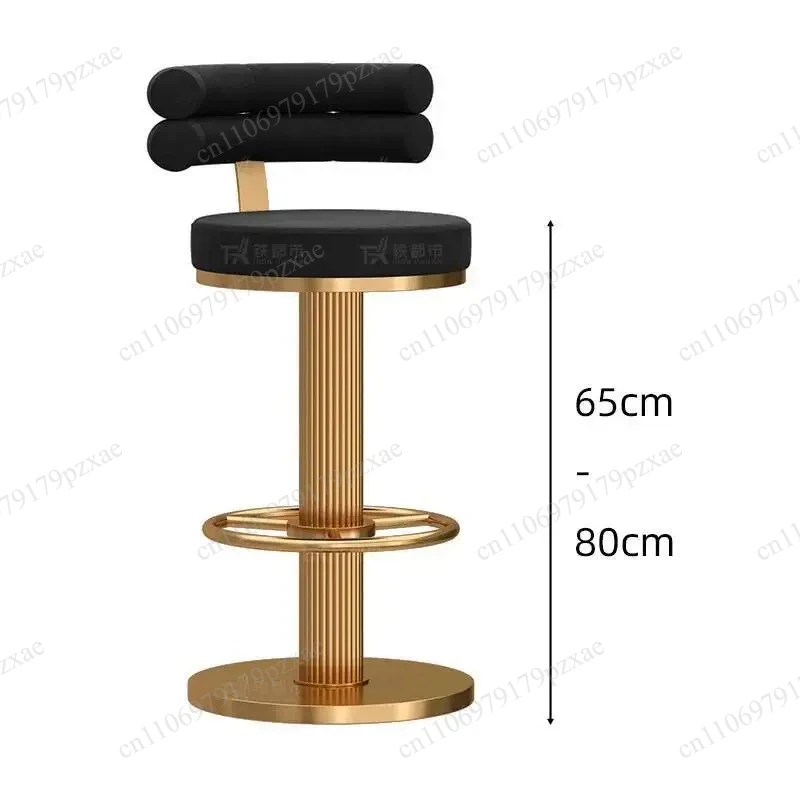 Height‑Adjustable Swivel Bar Stools with Backrest, Nordic‑Style Designer Kitchen Chairs