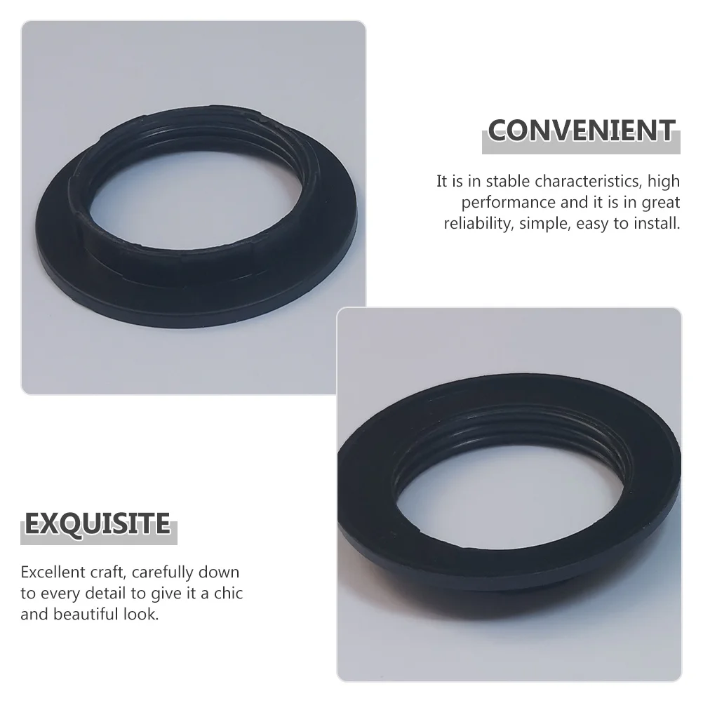 

50pcs Lamp Socket Retainer E27 Threaded Lampshade Holder Collar Ring For Light Fixture Lock Socket Replacement Retaining Ring