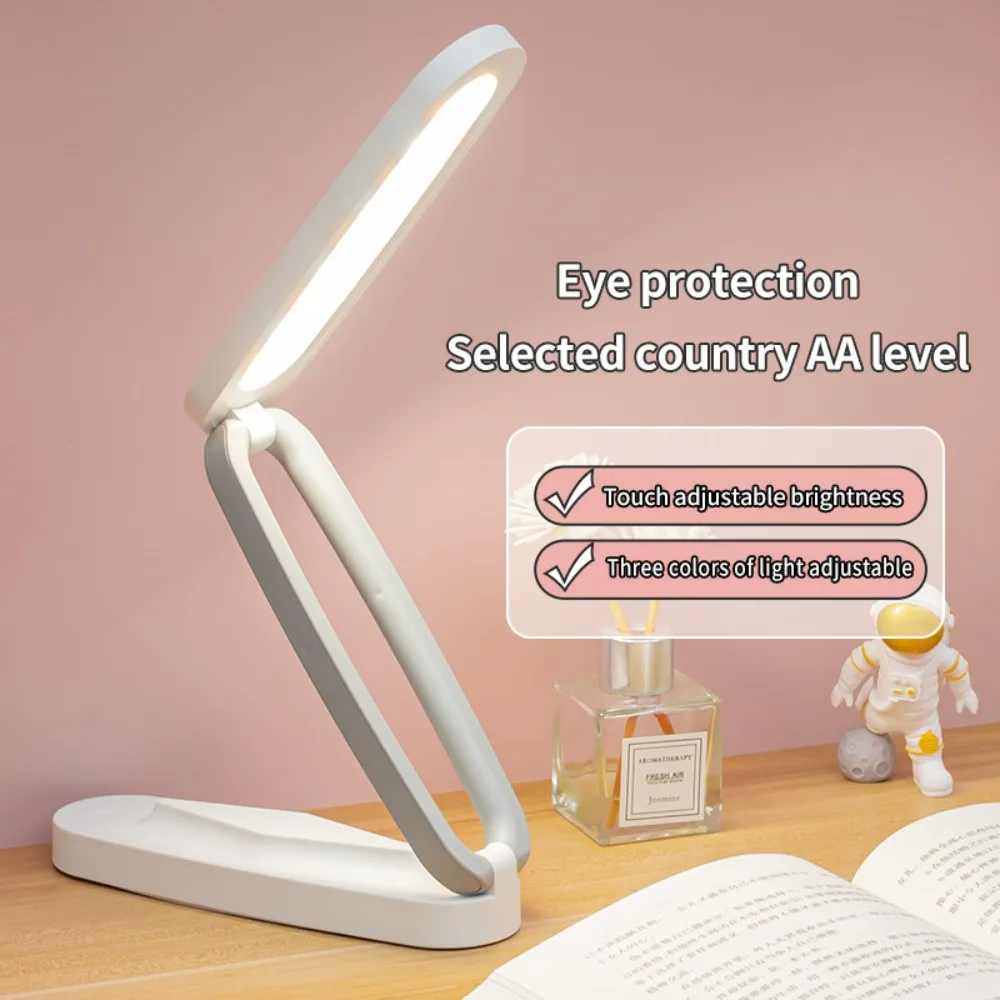 Desk Study Lamp Night Light Charging Folding Student Learning LED Creative Children's USB Desk Super Bright Infinite Dimming