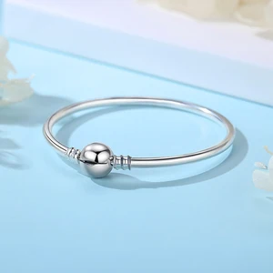 Silver Charm Bracelet Charm Women, Original Charms, Heart, Family Ball, Star Bracelets, Cobra Current, DIY Jewelry 8 Main Sales Silver Bracelet - №4