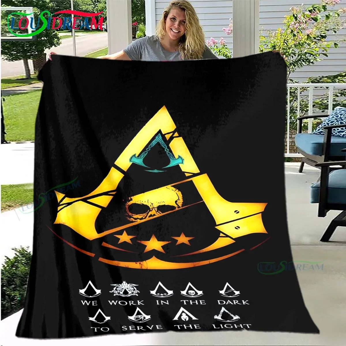 

Game Assassin’s Creed Valhalla Soft Blanket Sports Living Room Bedroom Sofa Bed Blanket Gift Travel Office Lunch Break Blanket