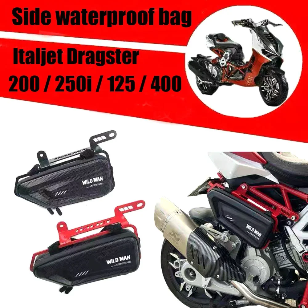 New 2022 For Italjet Dragster Side Bag Waterproof Bag Tool Bag Fit Italjet Dragster 200 / 250i / 125 / 400