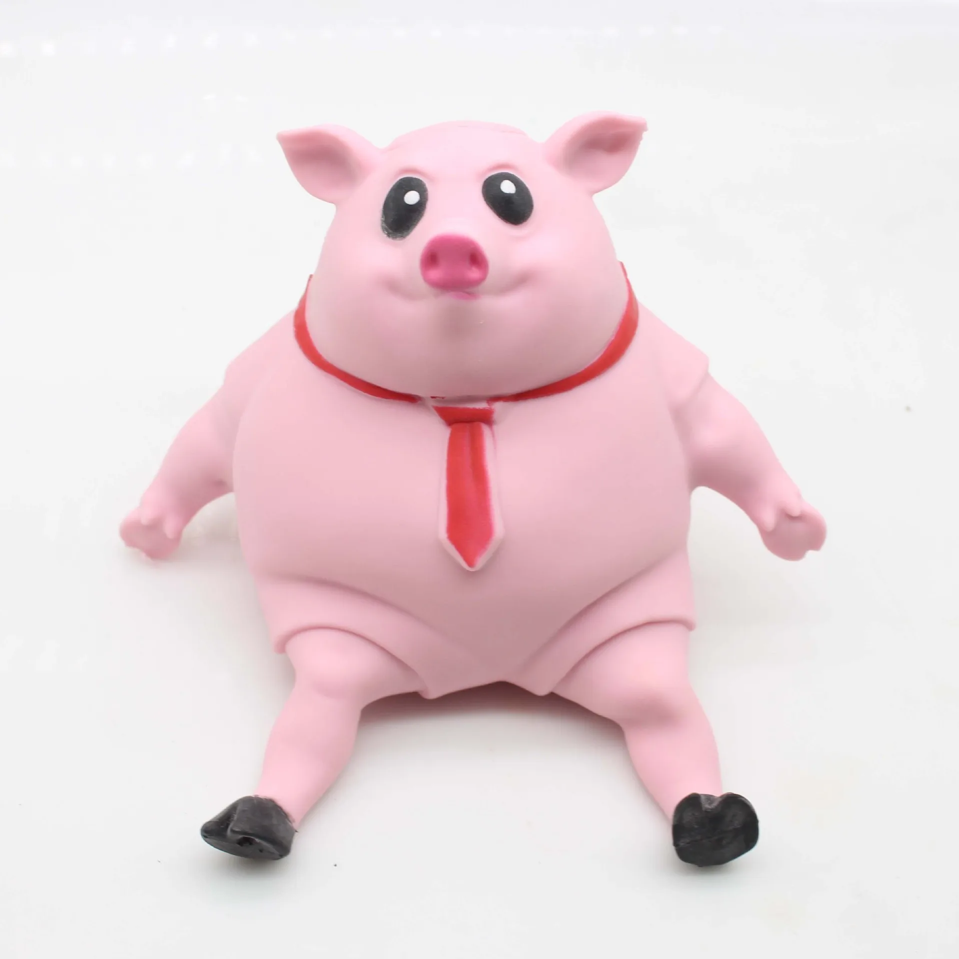 Cute Pink Pig Squeeze Toy Soft Stretching Toy Piggy Doll Rebound Deformation Anxiety Relief Toy For Children Adult Birthday Gift