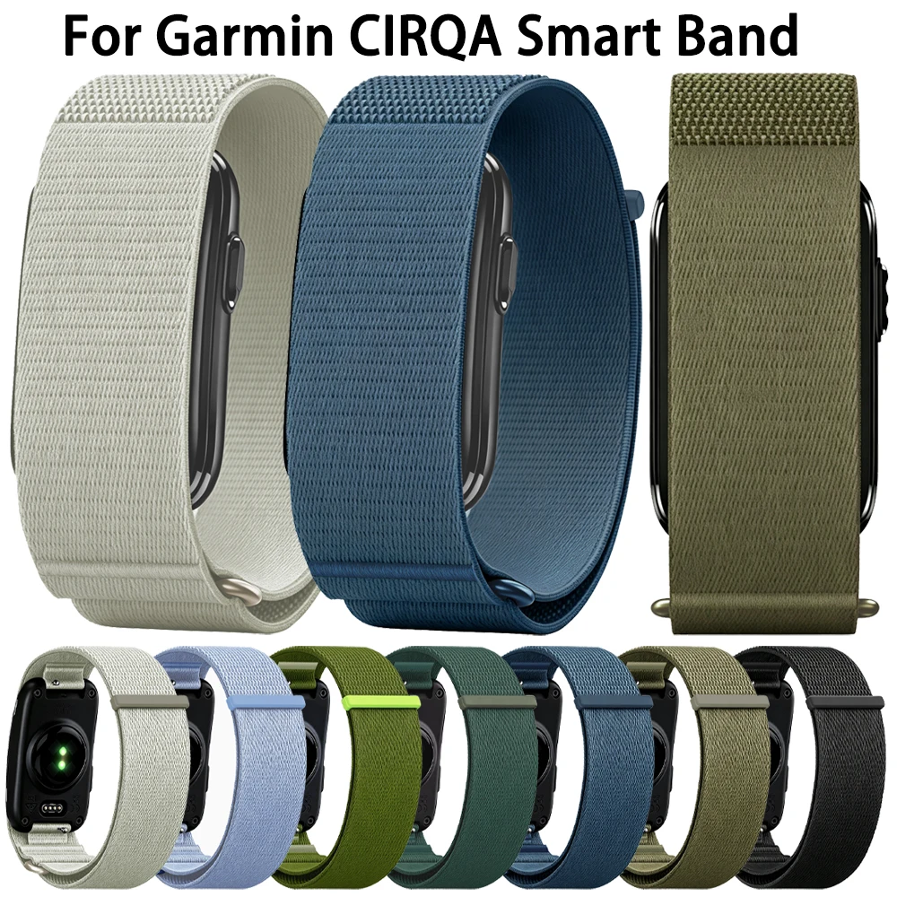 Nylon Woven Strap for Garmin CIRQA Smart Band Sport Fitness Tracker Adjustable Loop Straps Wristband/Bicep Bands for Men & Women