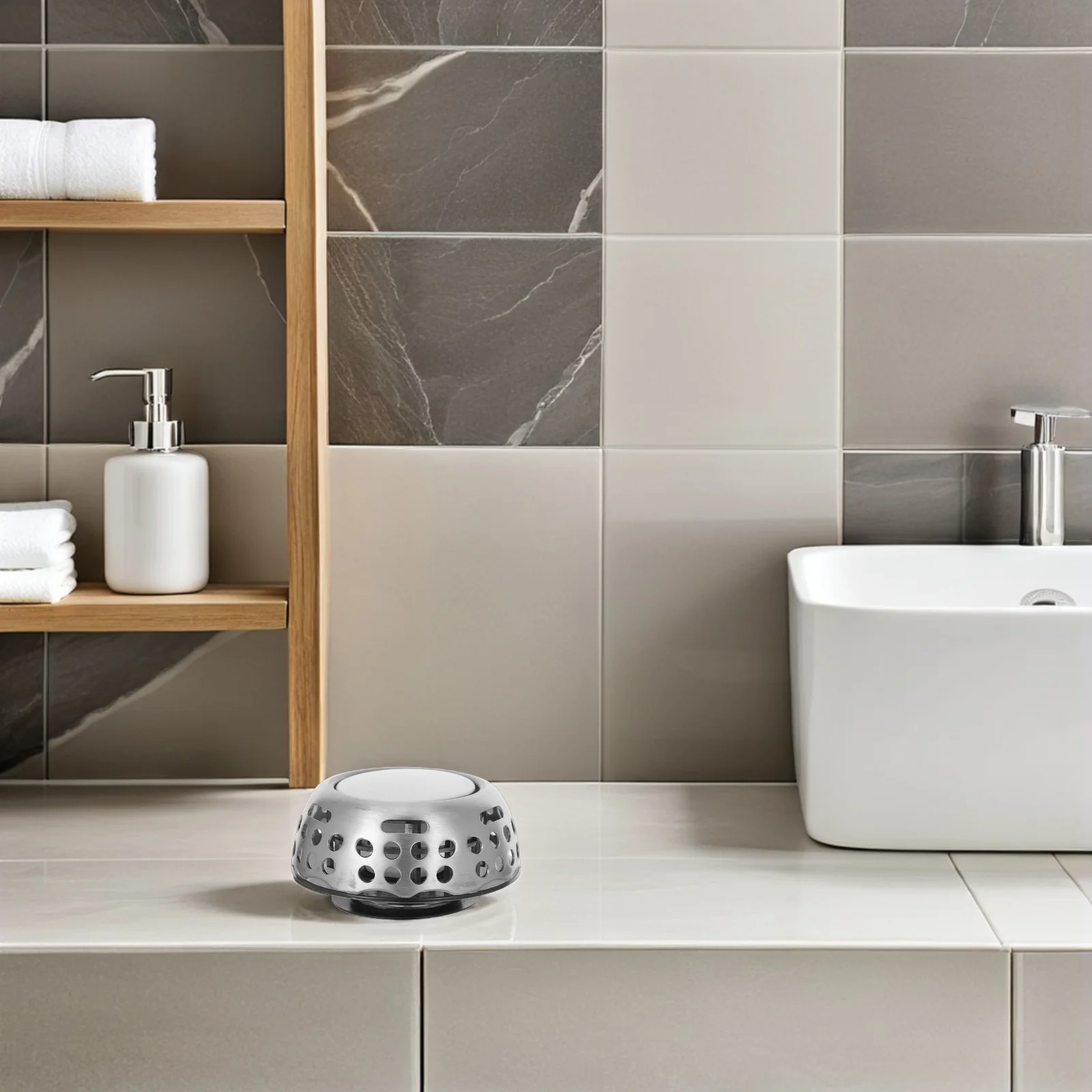 

Drain Hair Catcher Bathtub Pop-Up Tub Stopper Press-to-Open Mechanism Traps Long Short Hair Debris Needed