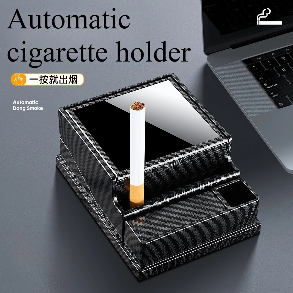 

New High-end Retro 40 Pack Automatic Pressing Pop-up Cigarette Box Moisture-proof Portable Cigarette Storage Box
