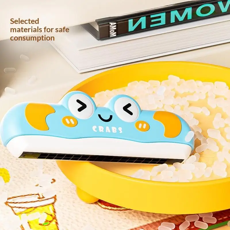 Cartoon Harmonica 32-Hole Whistle Early Education Training Cute Crab Design Washable ABS Gift For Kids Musical Learning Tool