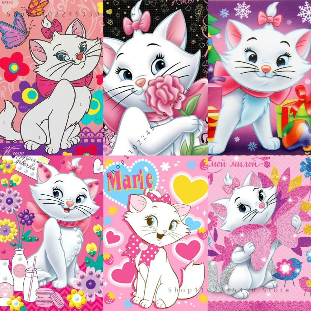 Canvas Painting Disney Cartoon character Aristocats Marie Cat Posters And Prints Wall Art Living Room Decor Home Decoration