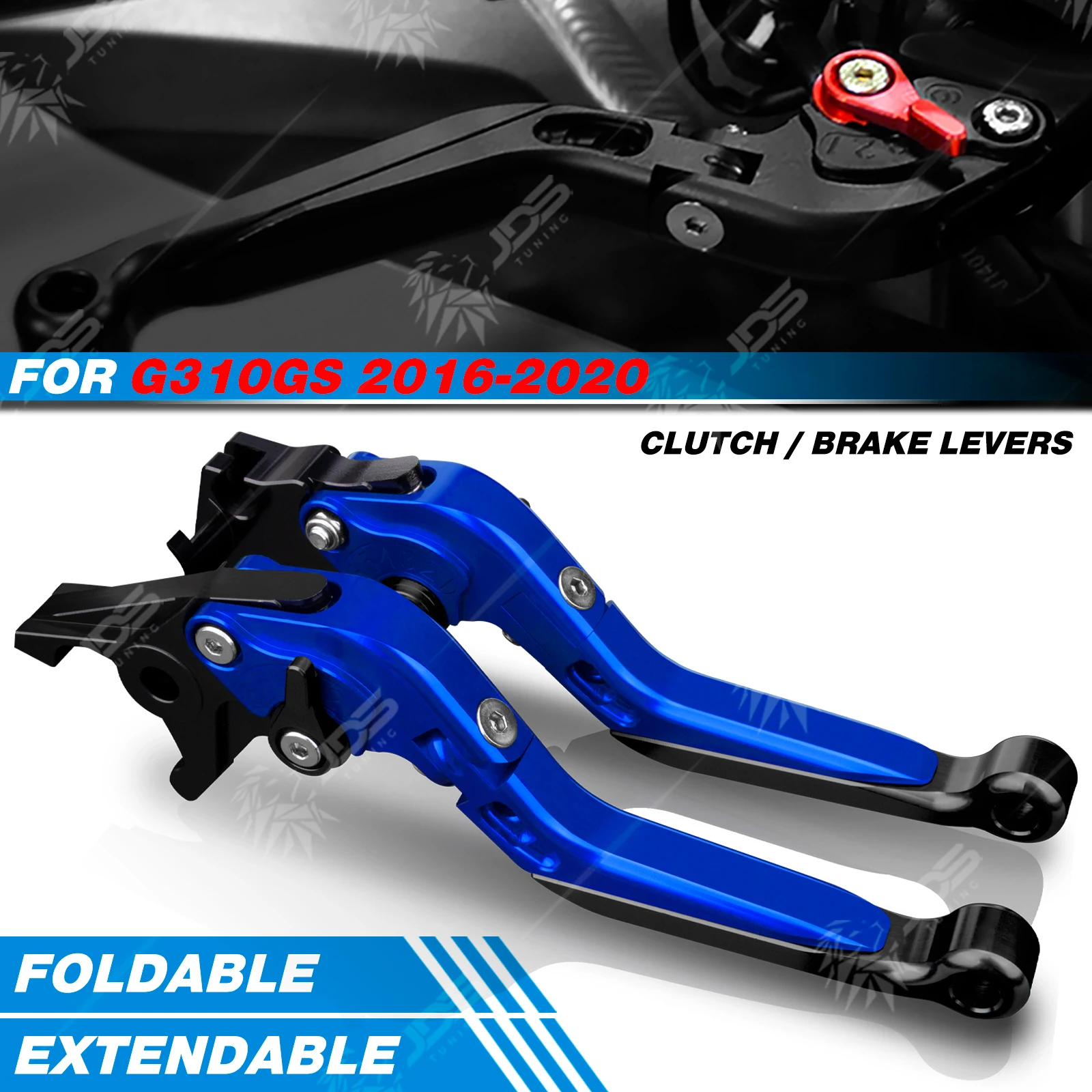 

JDSTUNING Для BMW G310GS 2016-2020: Комплект складных регулируемых рычагов сцепления и тормоза, аксессуары и запчасти для мотоциклов