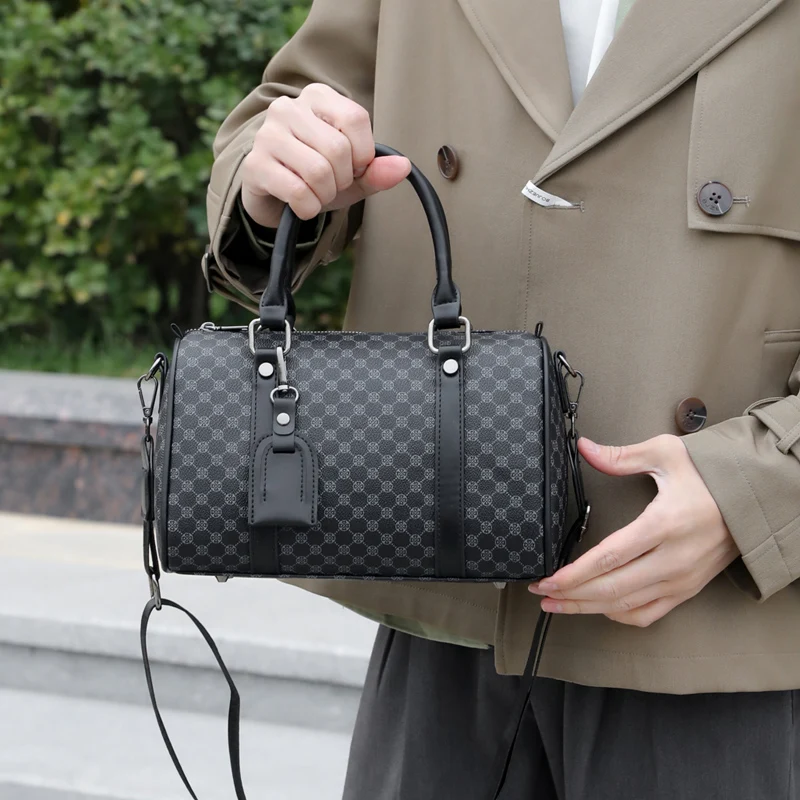 

Роскошные брендовые мужские сумки через плечо, модная сумка через плечо с подушкой, мужская сумка большой вместимости, клетчатая сумка на ремне, мужская сумка Bolso