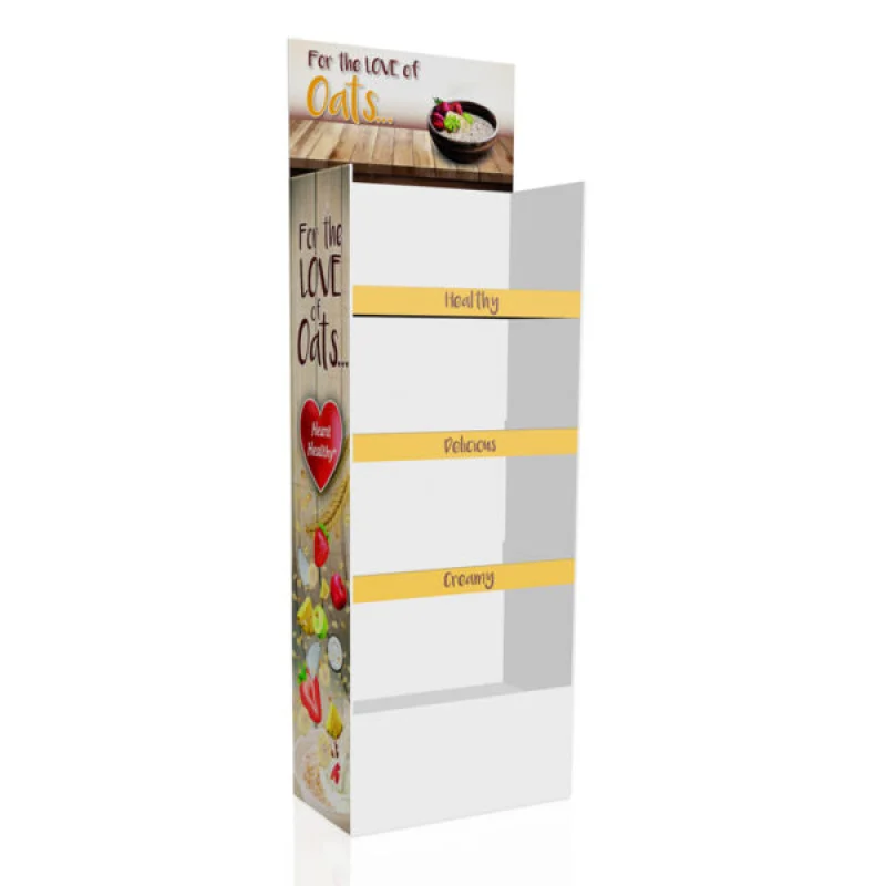 custom.Custom Designed Environmentally Friendly Foldable Printing Cardboard Oats Display Rack
