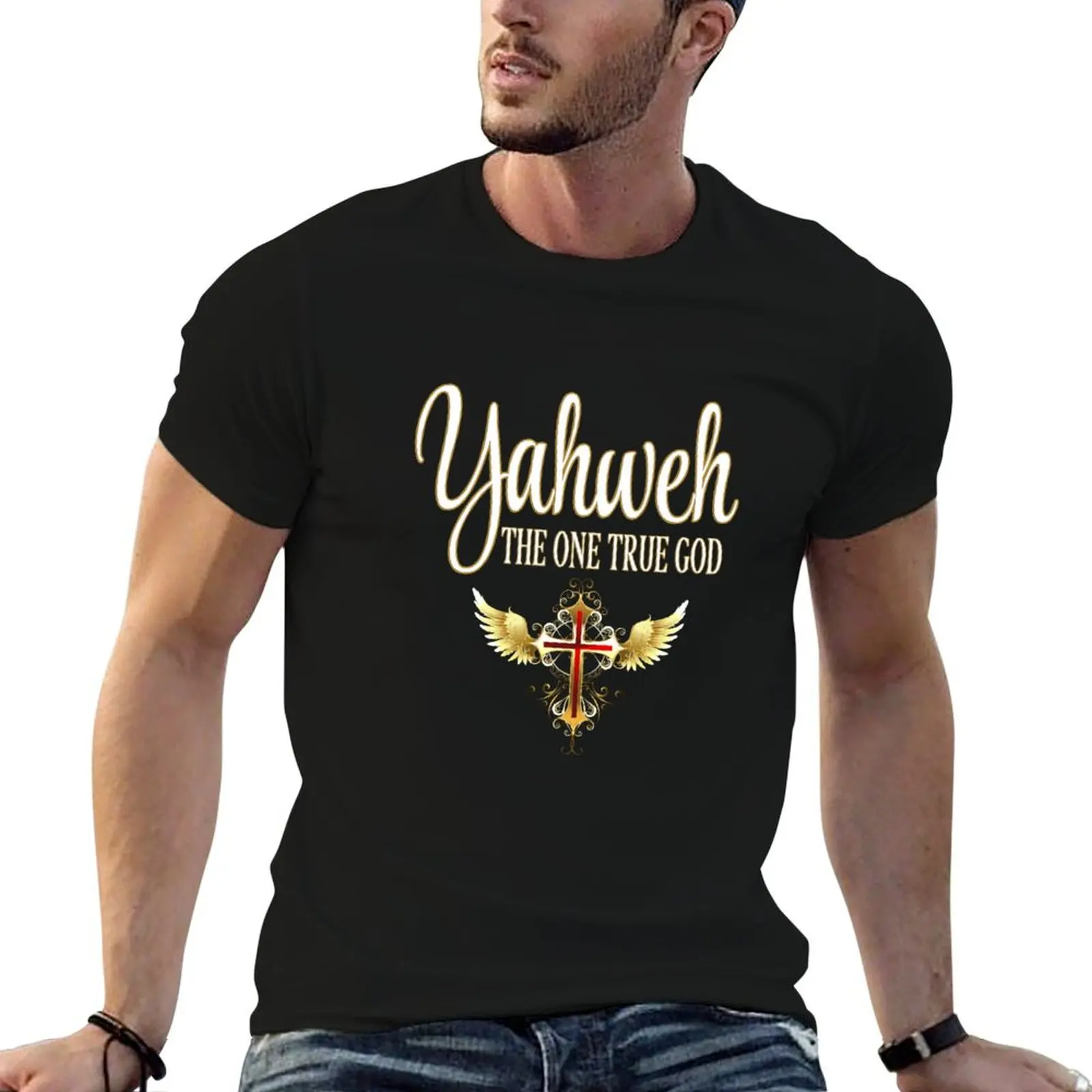 Yahweh The One True God T-Shirt Festival Party Tee Top