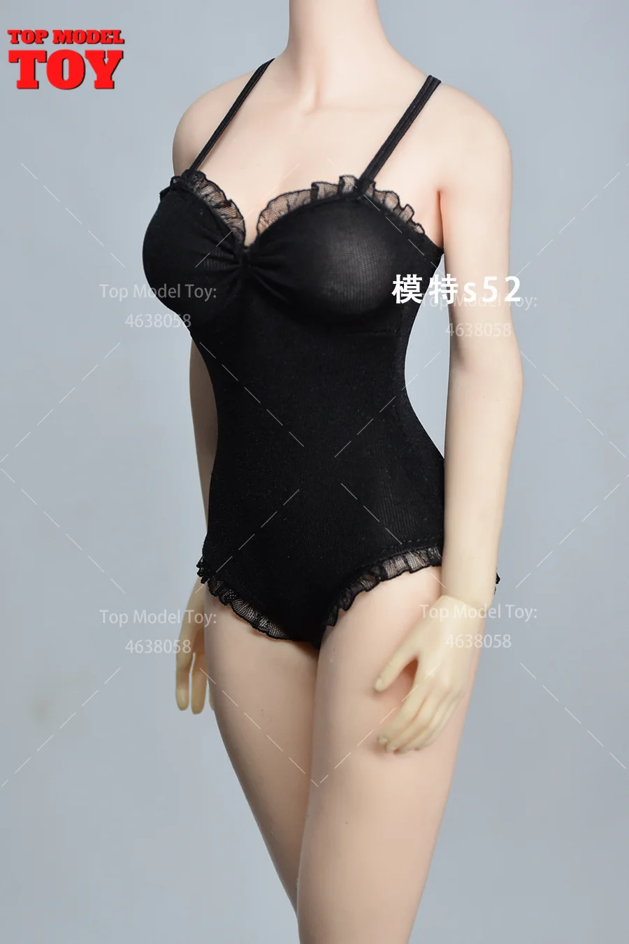 Traje de baño con banda de goma de seda de hielo a escala 1/6, vestido, ropa, modelo accesorio para muñecas de cuerpo de figura de acción de soldado femenino tbleague de 12"