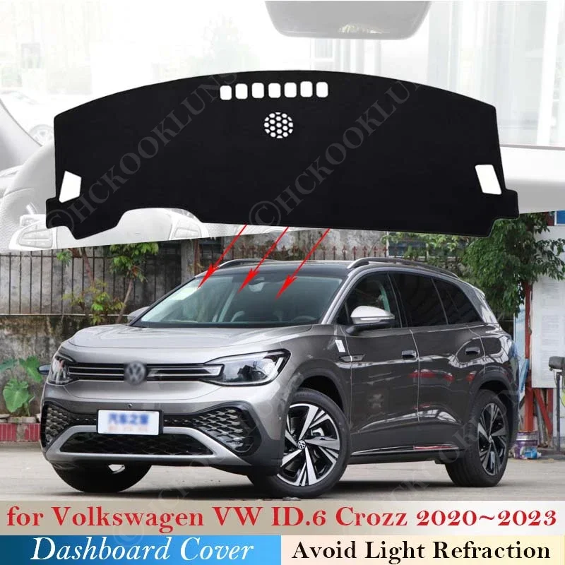 

Dashboard Cover Board Mat Carpet Pad for Volkswagen VW ID.6 ID6 ID 6 Crozz 2020 - 2023 Sunshade Anti-Slip Car Accessories Rug