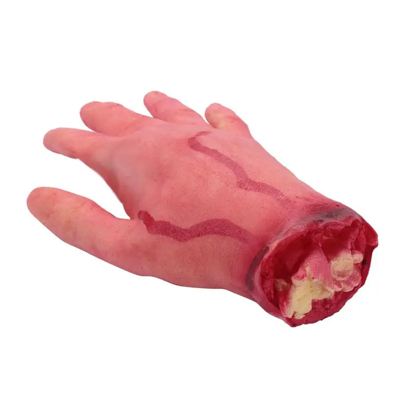 HLZS-8X Bloody Horror Scary Halloween Prop Fake Severed Life Size Hand House 19 X 10.5Cm
