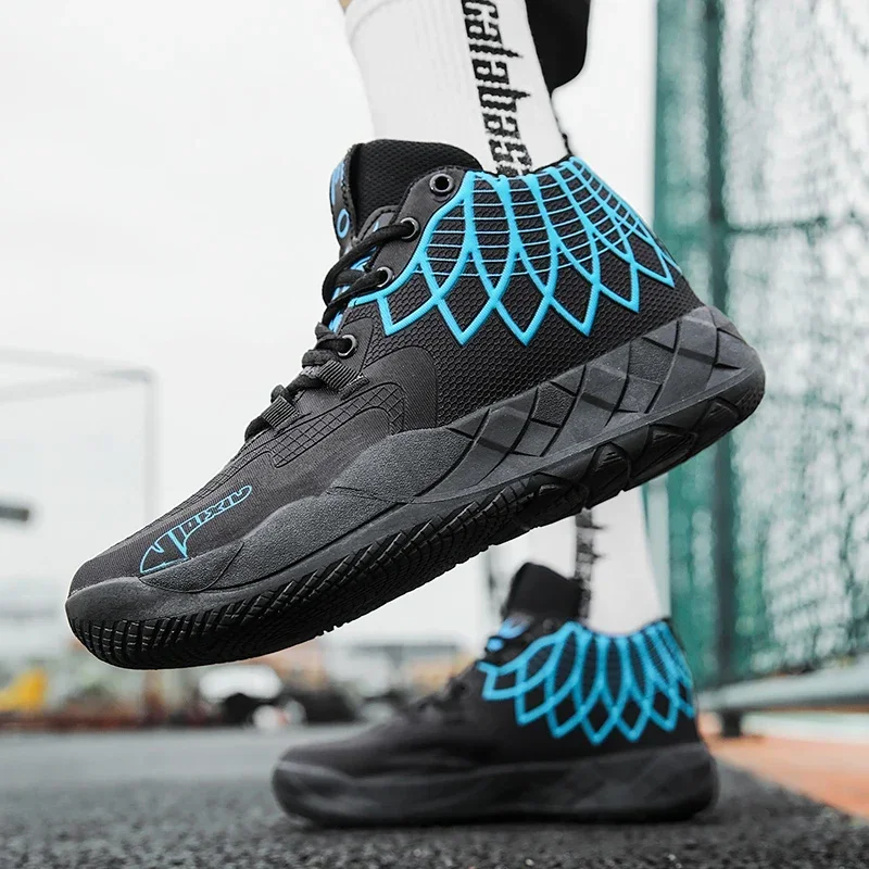 

Fashion Men Women Basketball Shoes with Breathability Sneakers Indoor Major Trainers Anti Slip Wear-resistant High Top Sneakers