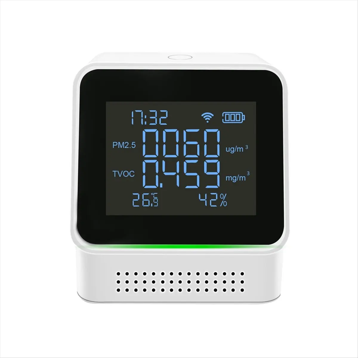 (ABLP) Tuya Air Quality Monitor Portable Smart Air Quality Tester for CO2 Temperature Humidity Multi-Function Detector