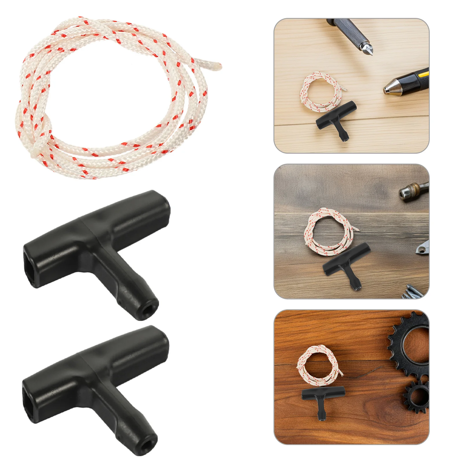 

2Sets Heavy Duty Garage Door Pull Cord with Handle Emergency Release Rope for Attic Pull Down Access System