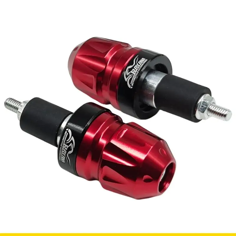 SZCH 2PCS Motorcycle Grip End Caps, Aluminum, 22mm Bar Fit, Enhances Stability Safety
