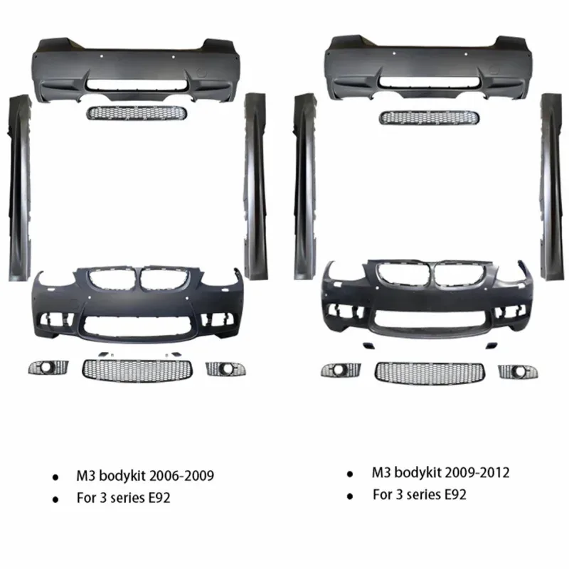 

Factory Hot Selling 2025 New Type High Quality E92 E93 M3 Style Body kits Hood Fender Front Rear Bumper Lip Body Kit for E90 E9