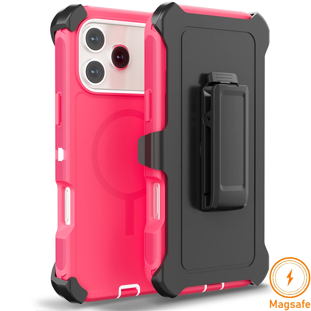 Armor OTT Defender Box Magnetische Telefoon Case Voor IPhone 17 Pro Max Air 16 15 14 13 12 Voor Magsafe Robuust Schokbestendig Met Clip Cover