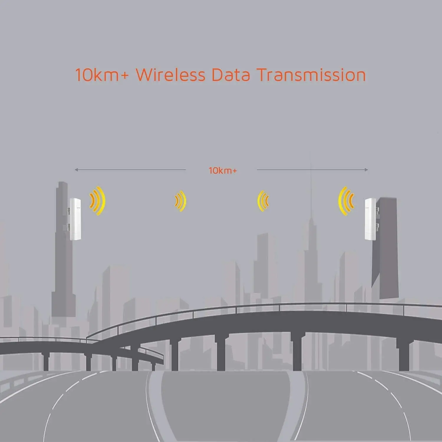 Tenda O6 Outdoor Wireless Access Point 5GHz 16dBi 11AC 867Mbps CPE IP65 with Gigabit Ethernet Port Passive POE Support 10+km Ran