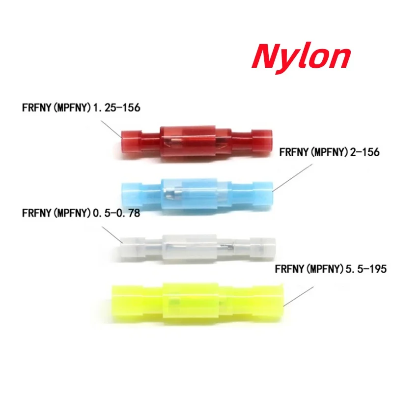 Nylon Bullet Type Male Female Quick Joint Wire Connector Insulated Cable Crimp Terminal Pluggable Butt Terminals