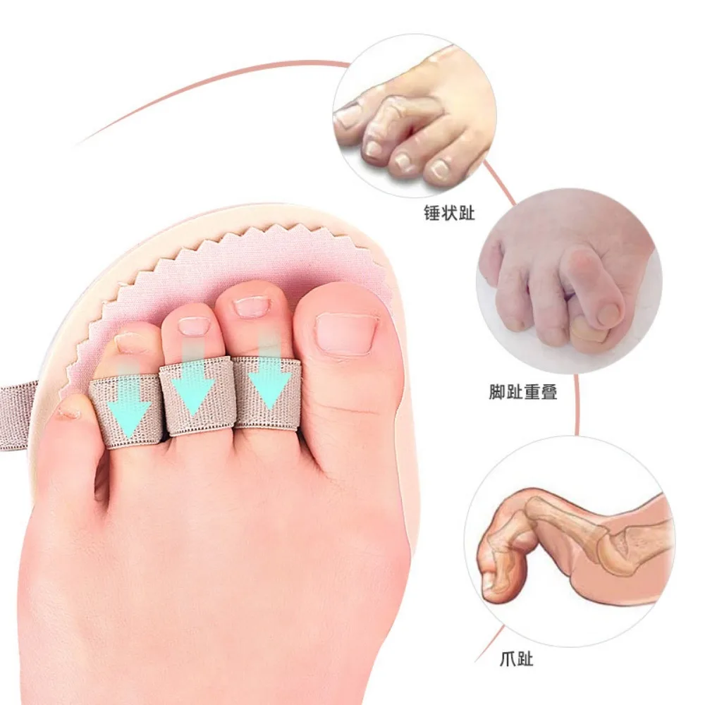 1 Piece Unisex Toe Cushions Protector Separator Support Hammer Pads Temporary Corrector Straightener Bunion Guard Foot Spacers