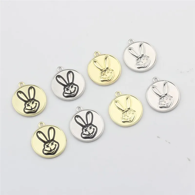 

New arrived 50pcs/lot 20mm animals rabbits heads core geometry rounds shape alloy floating locket charms diy jewerly accessory