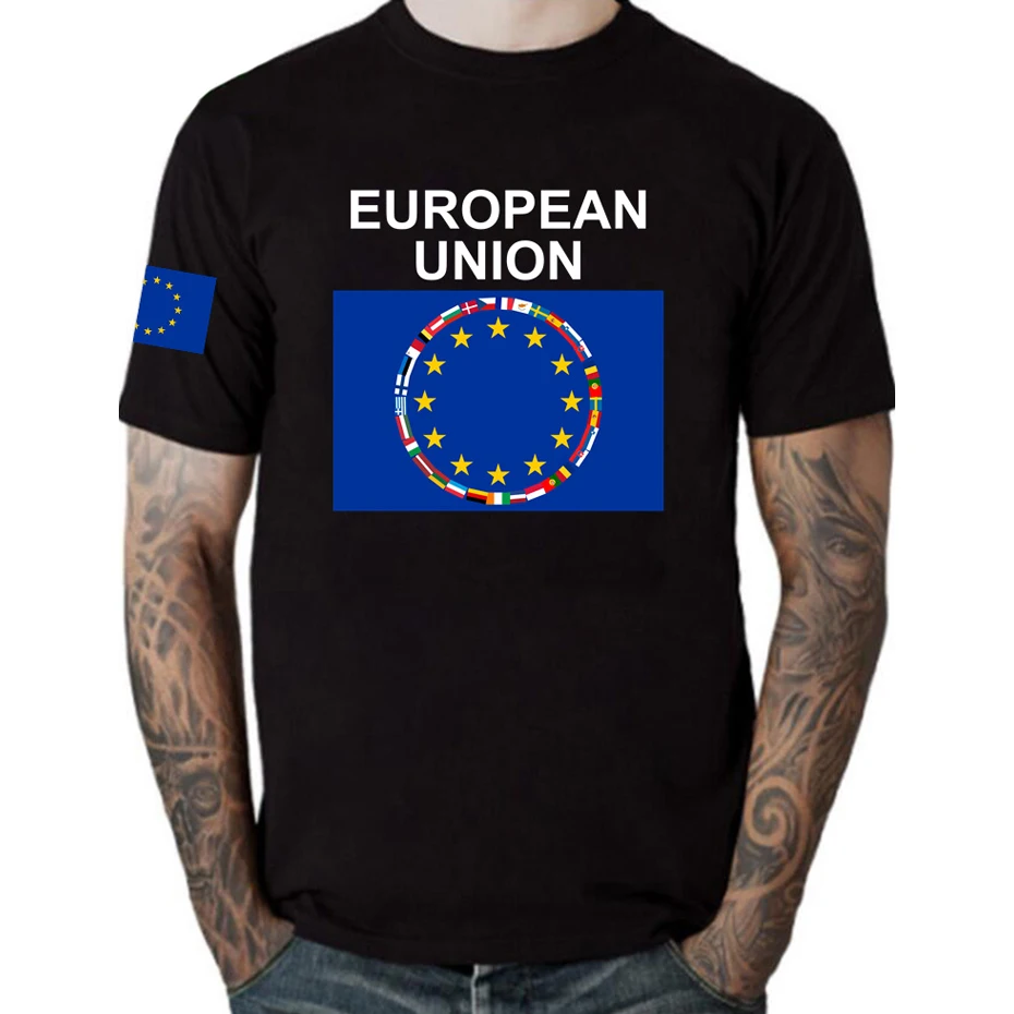 European Union United in Diversity EU EUR Men T shirt NATO Jerseys Nation tshirt Cotton T-shirt Clothing Tees Country Flag Tops