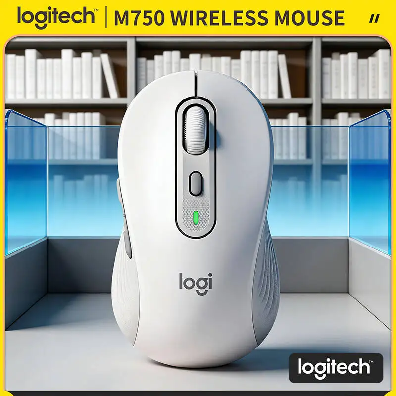

M750 Silent Office Mouse - 4000 DPI, Soft Thumb Rest, 3-Device Switch, 20-Month Battery, Business Efficiency Tool