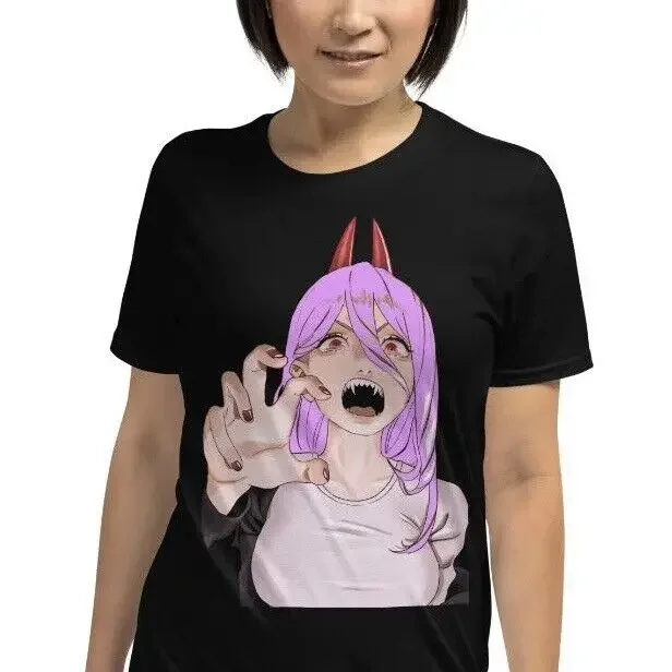 Creepy Horror Anime Manga Girl Devil Kawaii Harajuku Short-Sleeve Unisex T-Shirt