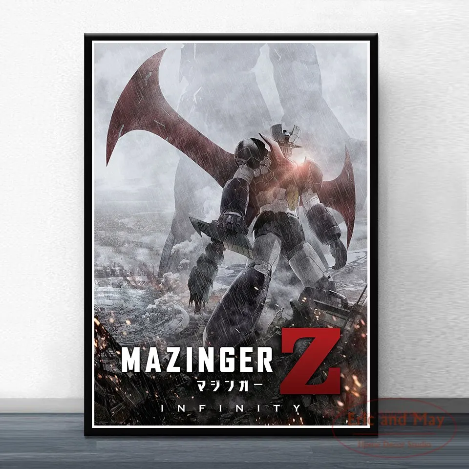 Lienzo de Anime Mazinger Z Infinity, arte de pared, película japonesa, póster de Manga, impresiones para decoración para sala de estar, mesa de imágenes de pared vibrantes