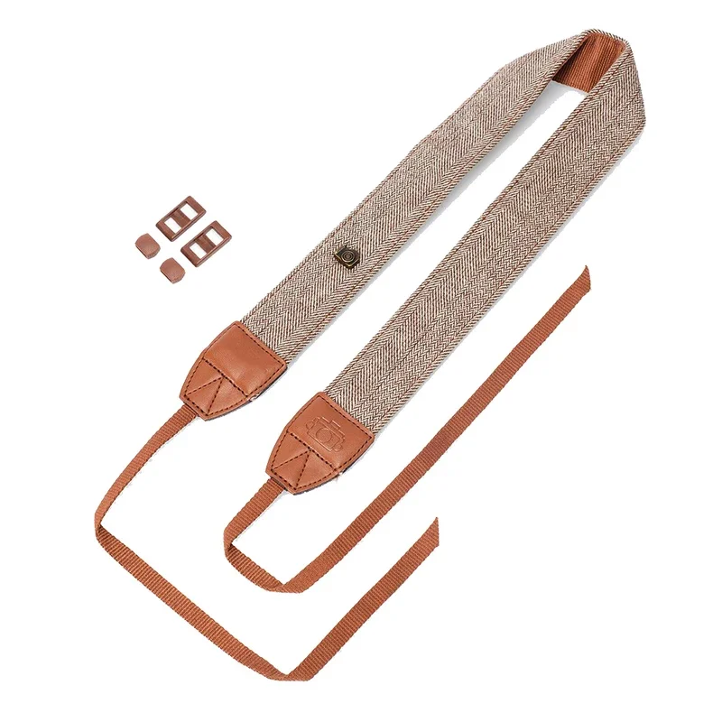 Portable Camera Strap Adjustable Cotton Leather Shoulder Neck Belt for Sony Nikon DSLR Digital SLR Universal Camera Carry Strap