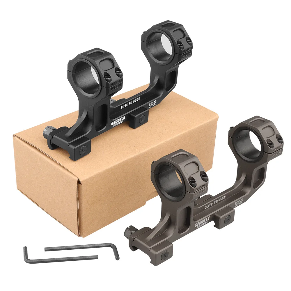Adapter montażowy lunety GEISSELE 1.93, podwójny pierścień 25.4/30mm, szyna 20mm, montaż do lunety celowniczej, podstawa montażowa do karabinu.