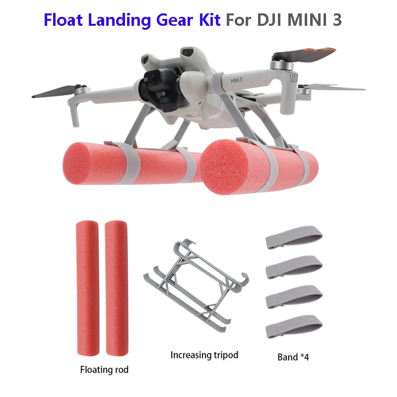 Landing Skid Float Kit Expansion For DJI Mini 3/Mini 3/4 PRO Drone Water Landing Gear On Water Training Gear Accessories