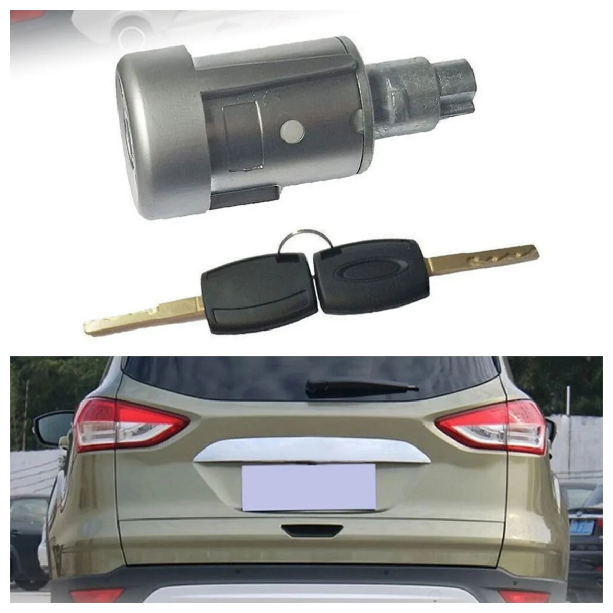 

Ignition Barrel Switch Kits For Ford Transit MK8 Ignition Custom Barrel Lock With 2 Keys Aluminum Alloy Set 2014-2019 1926227