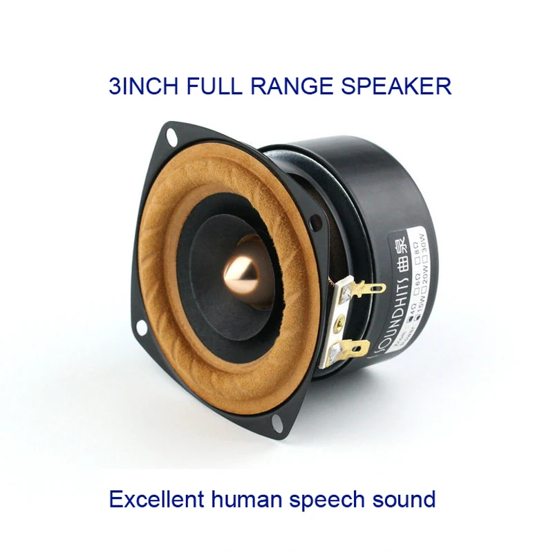 2PCS/ 3 inc speaker full range woofer Hi-Fi Speaker tweeter bass midrange bullet Aluminum Basin head horn transducer 4~8 Ohm 20W