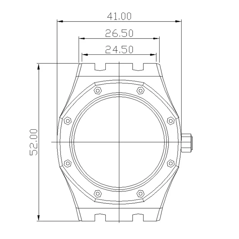 41mm Luxury Men's Watch Case Bracelet Parts Sapphire Crystal Glass For Seiko NH34 NH35 NH36 NH38 Movement 31.8mm Dial Hot Sale