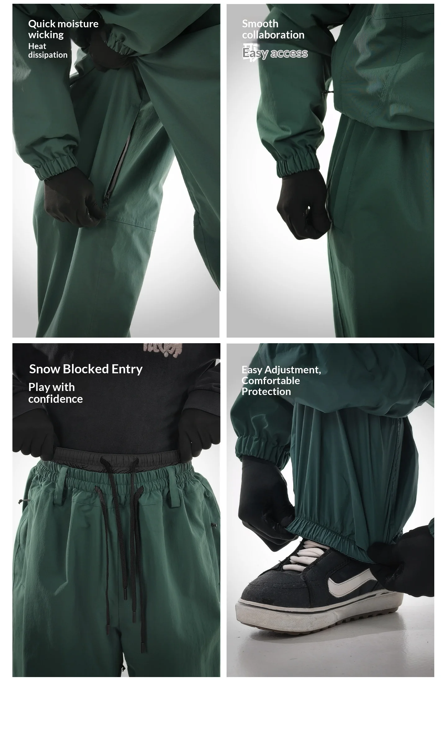 2026 John Snow Unisex 3L Vollständig Versiegelter Skianzug Wasserdicht Winddicht Warm Atmungsaktiv Ski- & Snowboard-Outdoor-Jacke und Hosen-Set – Detail 17