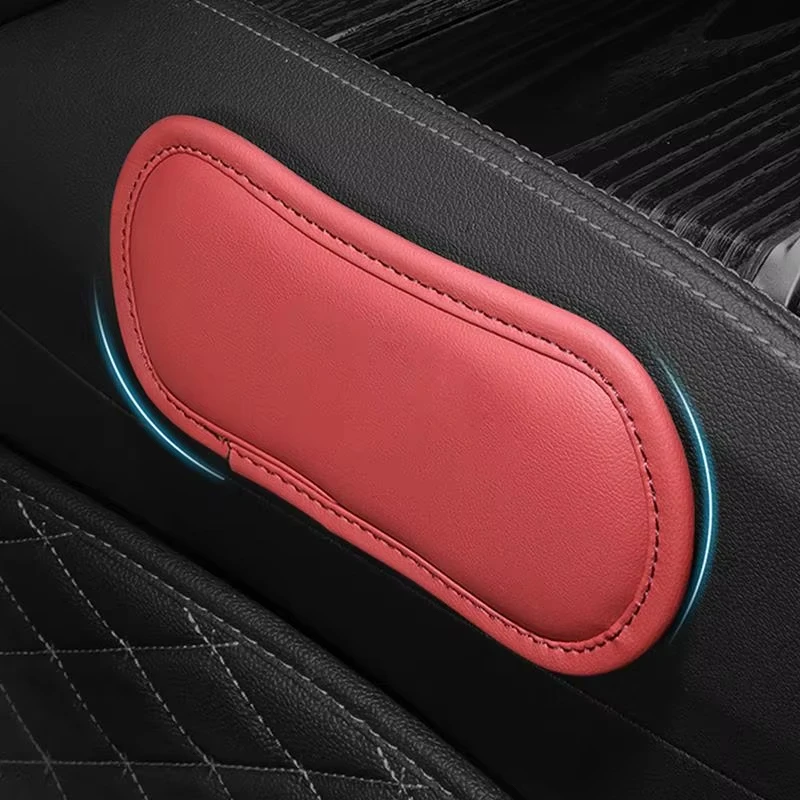 Almofada Protetora Multifuncional de Couro PU para Apoio de Cotovelo e Joelho de Carro, Almofadas para Pernas do Console Central Automotivo, Acessórios Internos Automotivos