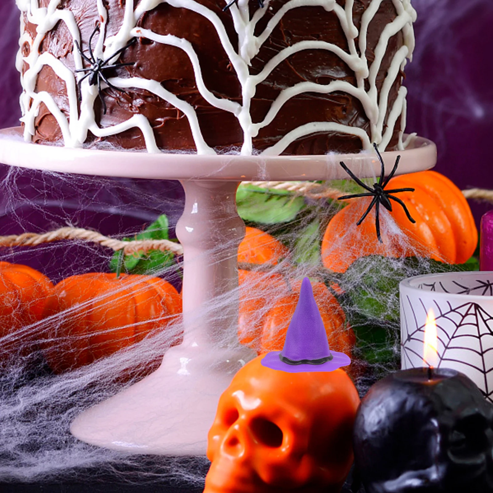 

12pcs Hats Halloween Decorations Bottle Toppers Party Wine Accessory Plastic Costume Caps Wine Bottle Covers