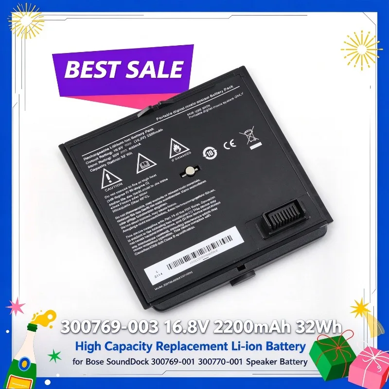 300769-003 16.8V 2200mAh 32Wh High Capacity Replacement Li-ion Battery for Bose SoundDock 300769-001 300770-001 Speaker Battery