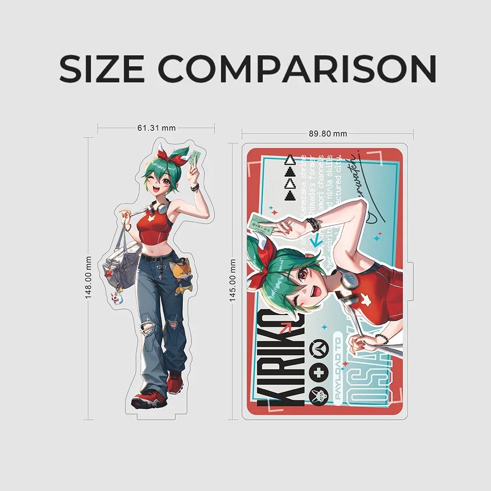 Overwatch Collab Exclusive Acrylic Stand, DVa Kiriko Mercy Genji Anime Figure Standee, Game Desk Decor Limited New Keychain view 2
