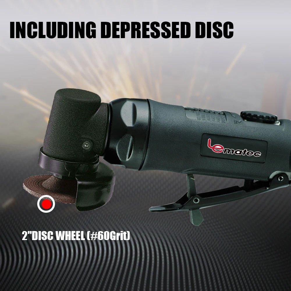 Rebarbadora de ar LEMATEC LE-G230 com design de perfil baixo e alto RPM