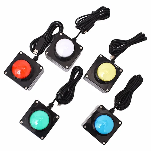 Imagen 2 del producto Botón personalizado USB de 60mm, zumbador de Control remoto inalámbrico, lotería inalámbrica, ratón de ordenador, teclado de atajo de simulación