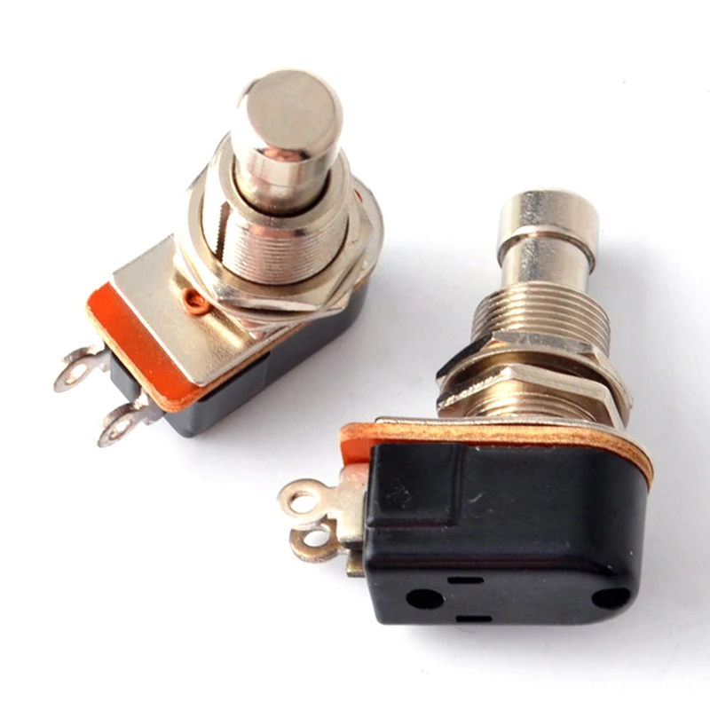 【F】Momentary SPST Soft Touch Push Button Stomp Foot Pedal Switch Electric Guitar Switch OFF-Momentary ON