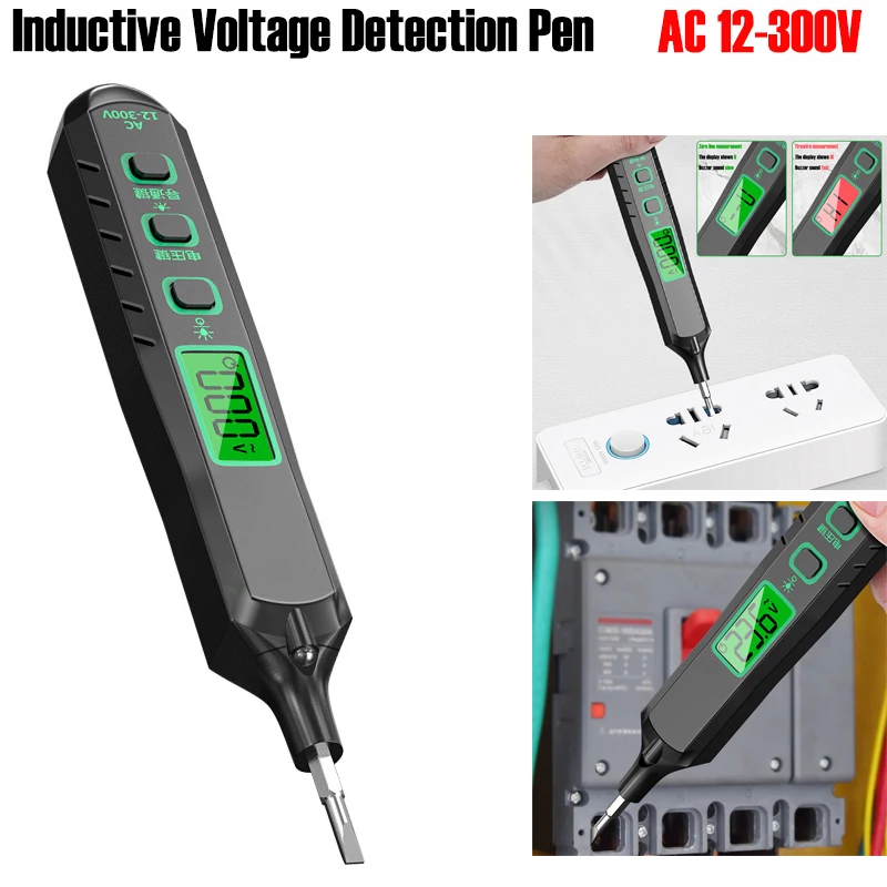 Smart Induction Tester Pen AC 12-300V Voltage Tester Sensor Wire Detector Professional Electrician Screwdriver Testing Tools